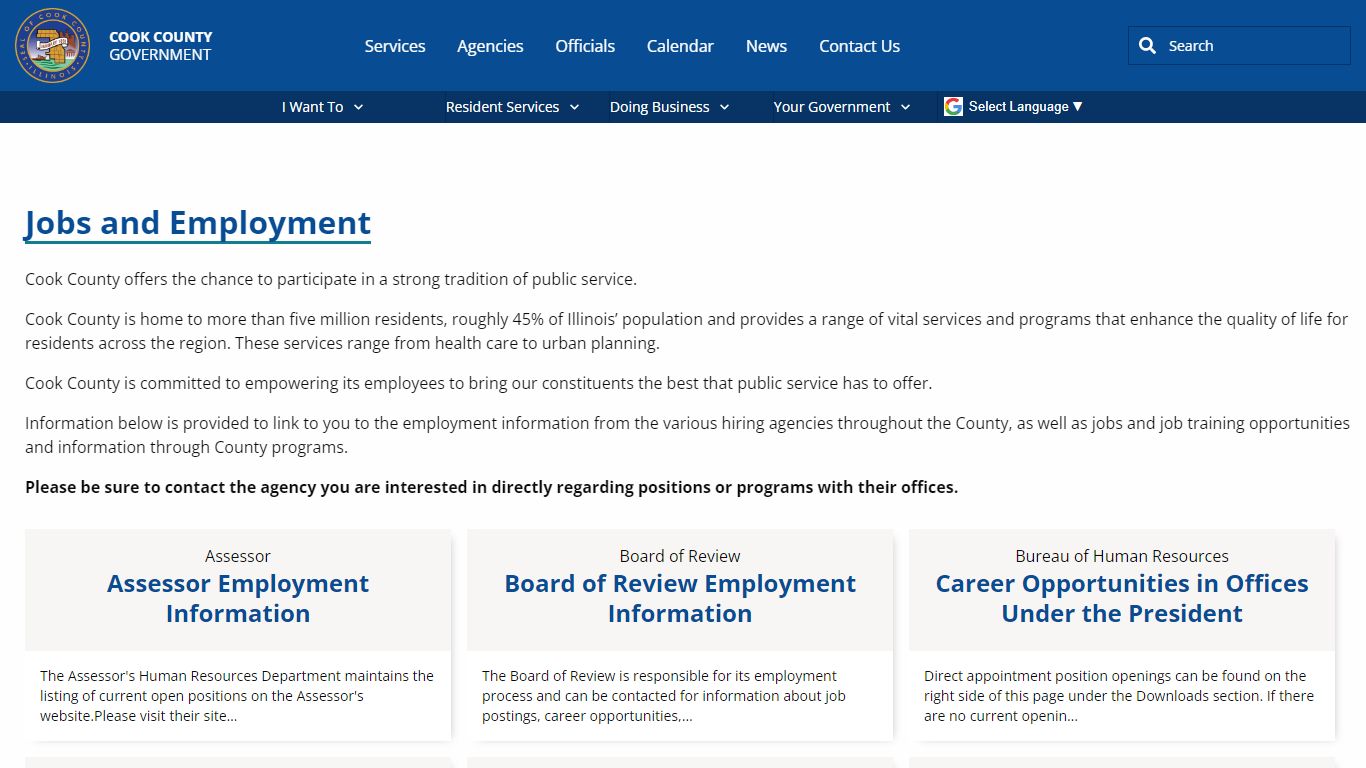 Jobs and Employment | Cook County